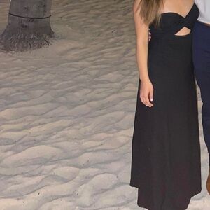 Princess Polly Black Strapless Midi Dress